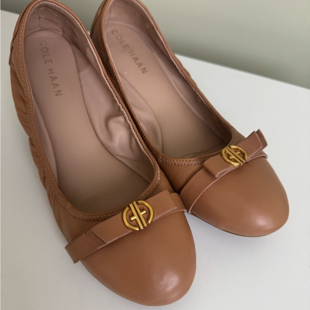 Cole Haan Women's Tan Ballet Flats perfect for summer
